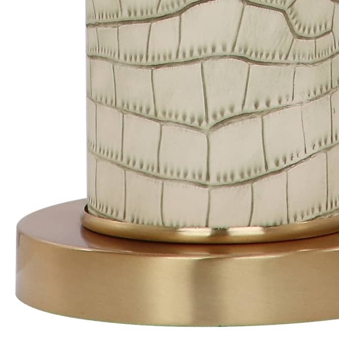 SAFAVIEH Lighting Tomika 32-inch Faux Alligator Grey Table Lamp (Set of 2) - 15"x15"x31.5" - 15Wx15Dx32H