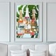 preview thumbnail 51 of 62, "Tropical Champagne Bottles", Tropical Bubbly Bottles Glam Gold Framed Canvas Wall Art Print for Dining Room