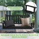 preview thumbnail 30 of 38, VEIKOUS 4 ft. Outdoor Wood Hanging Patio Porch Swing with Chains for 2 Person