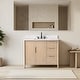 preview thumbnail 9 of 72, Vanity Art Lucerne Freestanding Bathroom Vanity with Stone Top, Hidden Power Station, Hair Dryer Holder, USB Charging Shelf 42" - Light Wheat