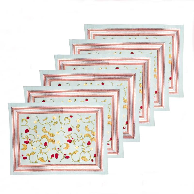 Couleur Nature Fraises des Bois Mats - Set of 6 - Set of 6 - Blue