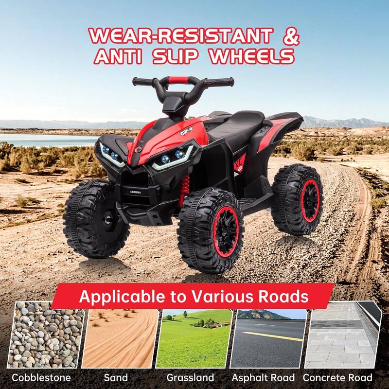 12V Ride on 4-Wheeler ATV Quad Vehicle with Remote Control