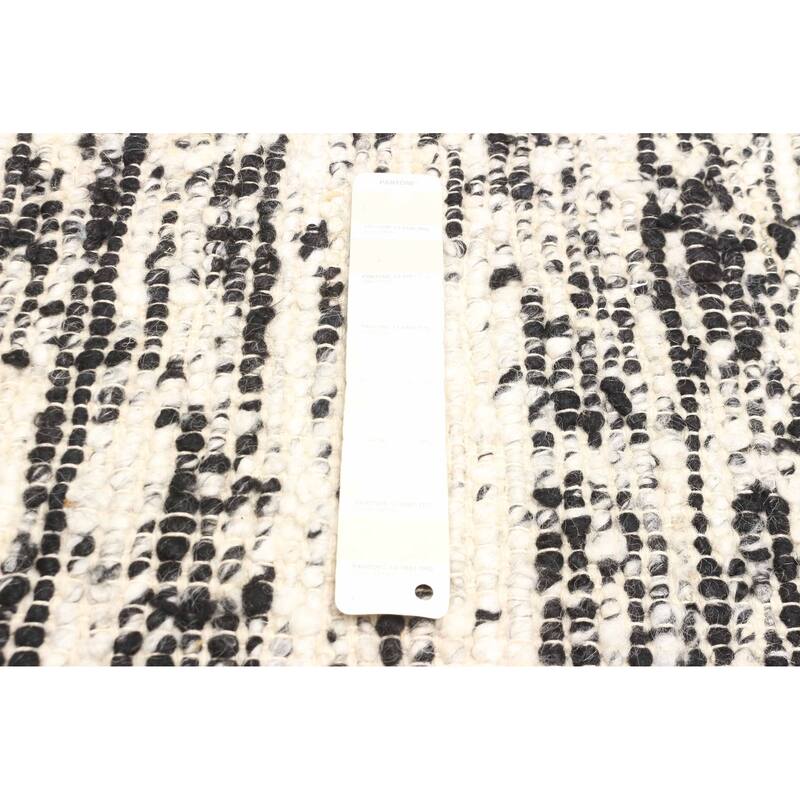 ECARPETGALLERY Braid weave Sienna Cream Wool Rug - 6'1 x 8'10