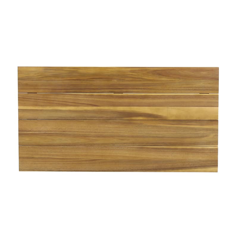 Christopher Knight Home Burchett Acacia Wood Outdoor Loveseat and Coffee Table Set with Optional Sunbrella Cushions