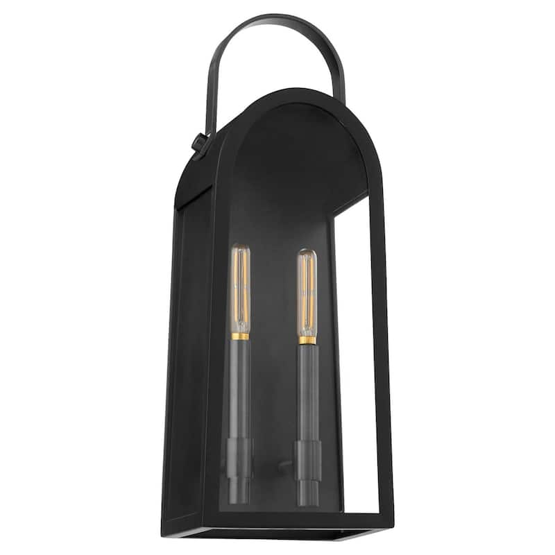 Quorum International 72-20 Weir 2 Light 20" Tall Outdoor Wall Sconce - Matte Black