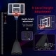 preview thumbnail 6 of 13, Height-Adjustable Portable Basketball System with 8-10ft Range, Colorful, Waterproof, and Super Bright LED Hoop Lights