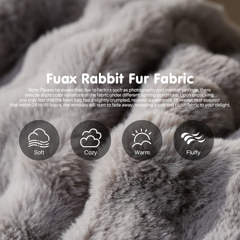 OVIOS Cloud-Like Plush Bean Bag Chair (Reinforced Pile Edition)