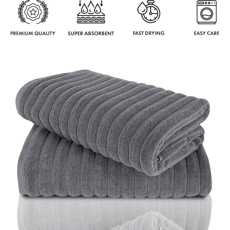 Brampton 2 Piece Luxury Turkish Cotton Jumbo Bath Sheets