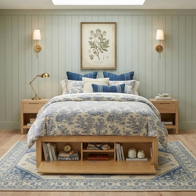 Queen Platform Bed Frame with Underbed Storage by Harper&Bright Designs
