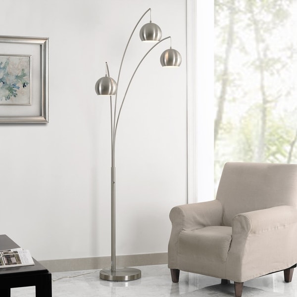 Noah Brushed Steel Arc Floor Lamp Bed Bath Beyond 15103315