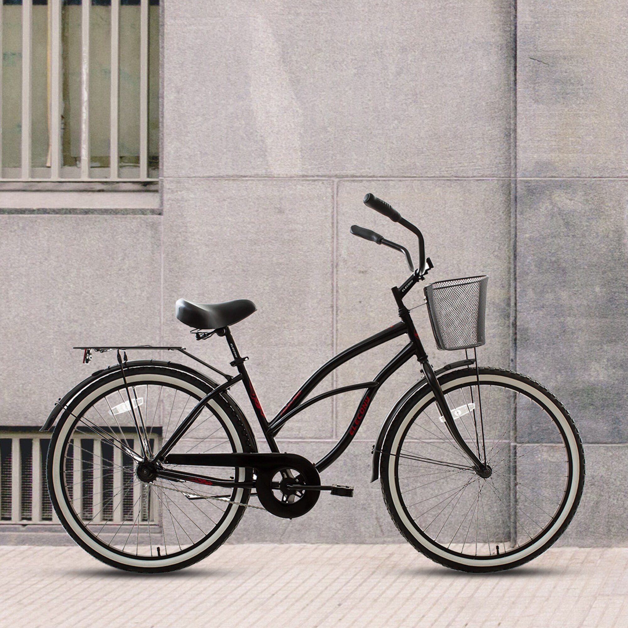 26/27.5 Inch Commuter Hybrid Cruiser Bike with Basket - Bed 26/27.5 Inch Commuter Hybrid Cruiser Bike with Basket - Bed