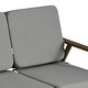 preview thumbnail 91 of 90, Casual Wood Outdoor Patio Sofa Loveseat with Cushion