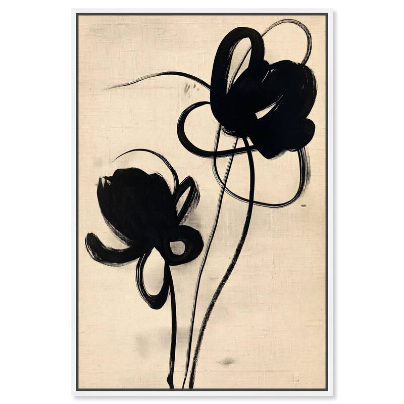 Florals in the Minimal I Canvas by Art Remedy - White - 30" x 45"