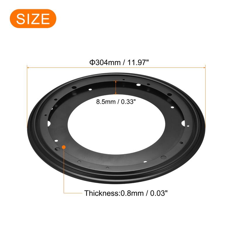 12Inch Rotating Swivel Stand Lazy Susan Base Turntable for Rotating Table, Black - Black