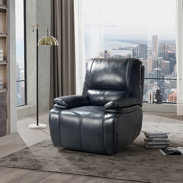 Genuine leather power recliner deals