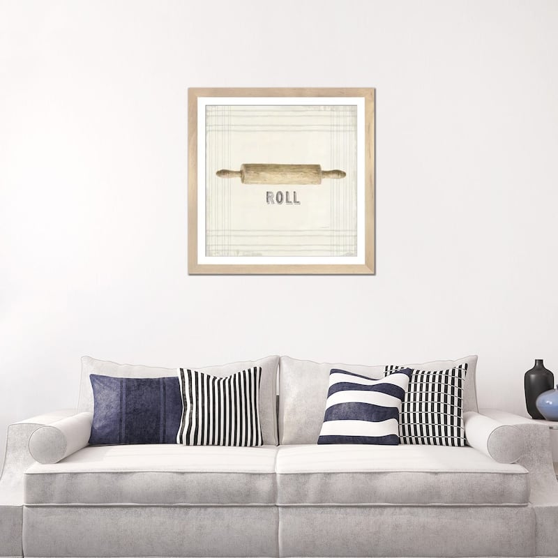 iCanvas "Floursack Kitchen Sign II Neutral Sq" by Danhui Nai