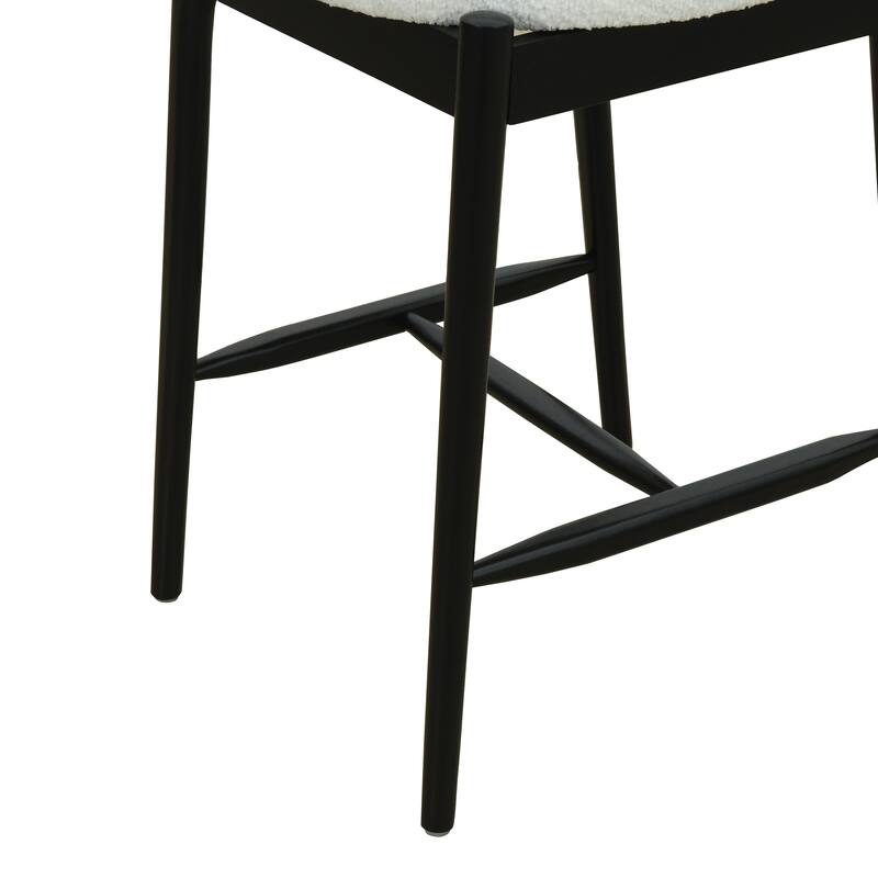 Mid-Century Modern Counter Stools with I-Shaped Footrest(Sets of 2)