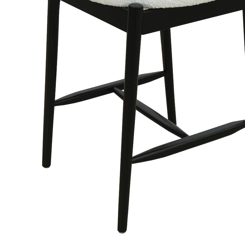 Nook Upholstered Rubber Wood Counter stools (Set of 2) by Christopher Knight Home