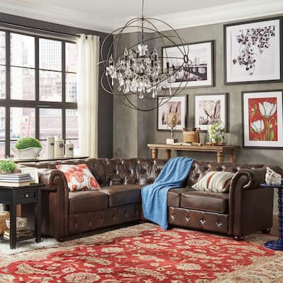 Gdansk 5-Seat L-Shaped Chesterfield Sectional Sofa
