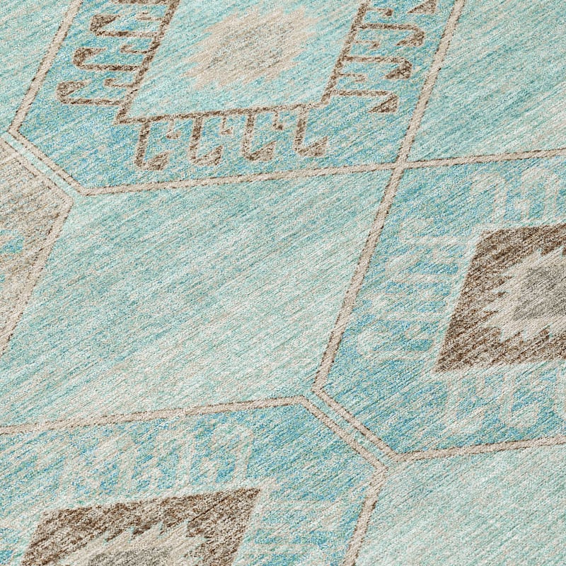 HomeRoots Aztec Transitional Rectangle Outdoor Rug