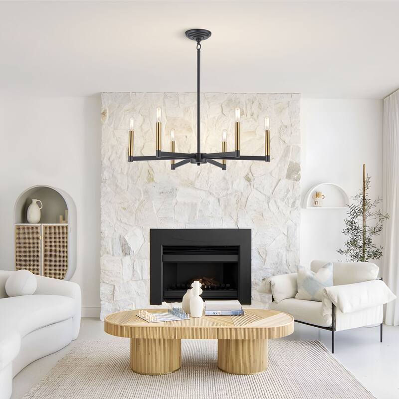 Starskys 8-Light Dimmable Mid-Century Modern Candle Chandelier