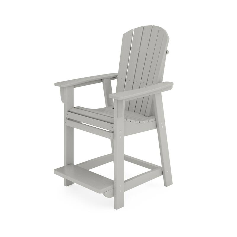 Adirondack Style Counter Chair - Stylish Hdpe Poly Lumber For Dining (Excluding the table)
