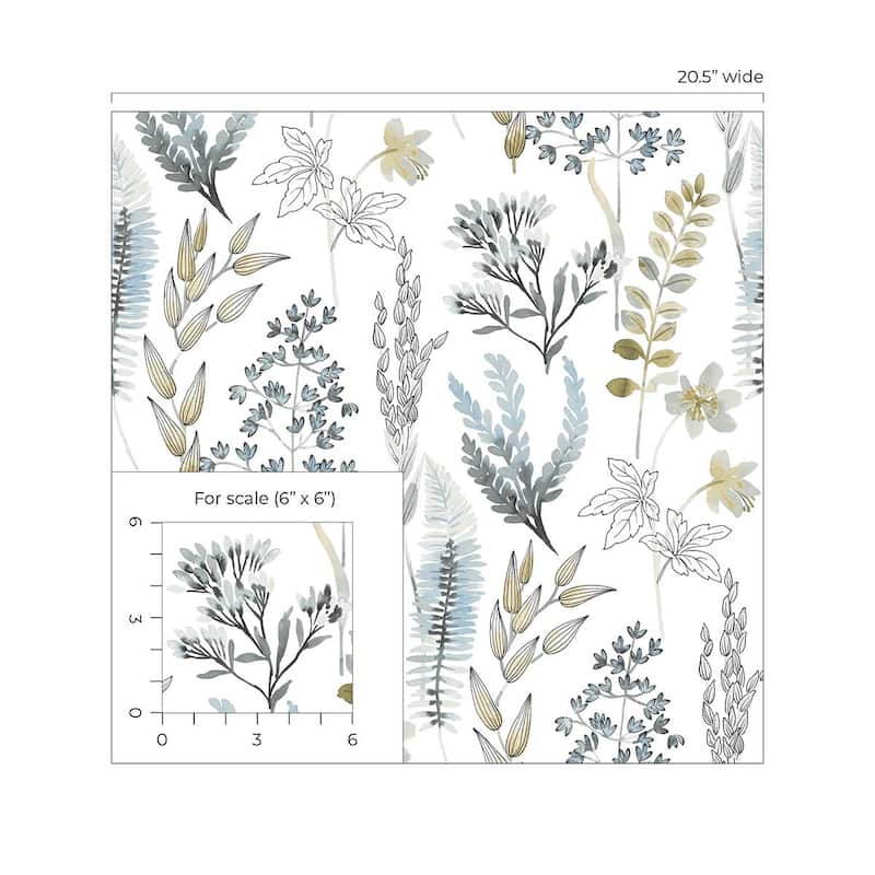 NextWall Wild Garden Peel and Stick Wallpaper