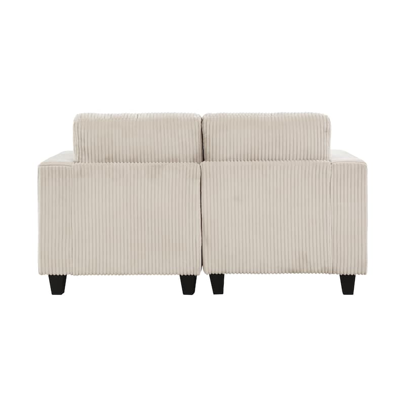 Kenlis Corduroy Living Room Loveseat with Storage