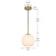 preview thumbnail 3 of 9, Elegant Lighting Baxter Single Light 8" Wide Mini Pendant with Frosted