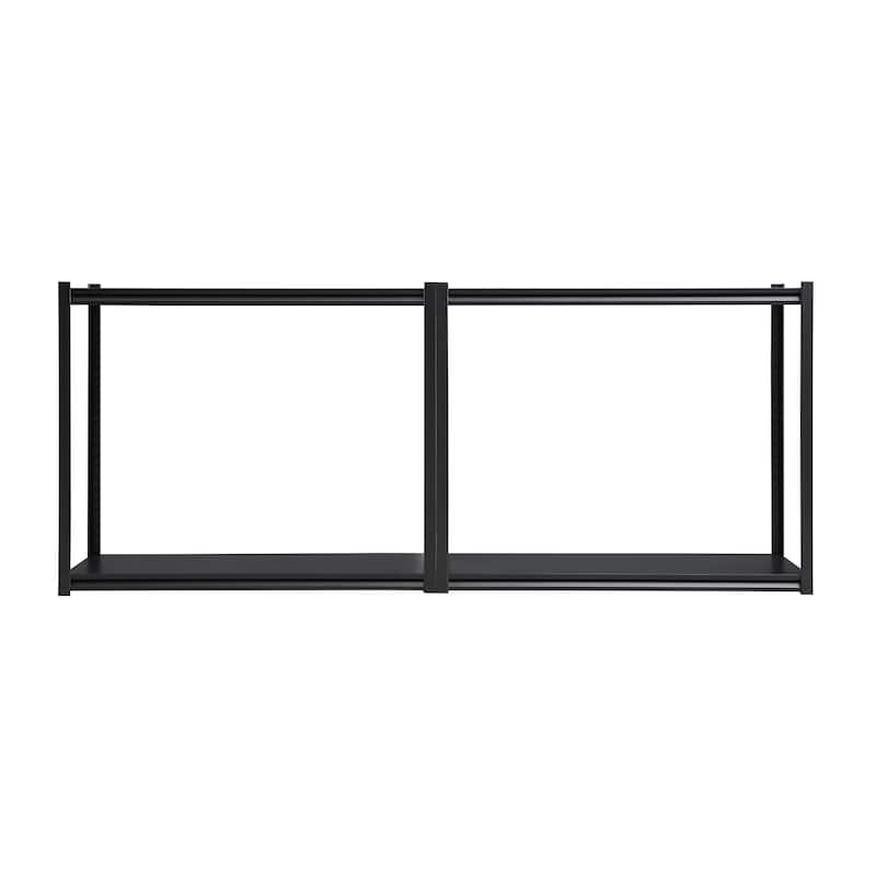 78'' 5-Tier Black Metal Shelves Pantry Organizer Storage