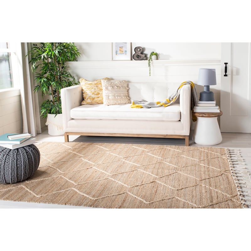 SAFAVIEH Handmade Natural Fiber Avah Jute Rug - 4' Square - Natural
