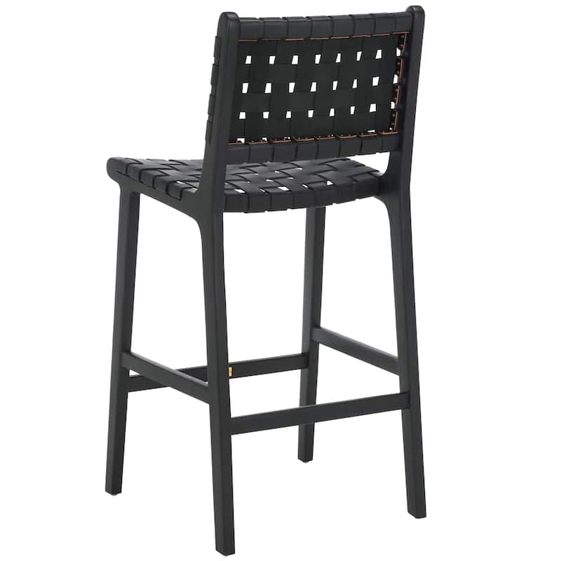 SAFAVIEH Home Adah 27-inch Leather Counter Stool - 20"Wx20"Dx41"H