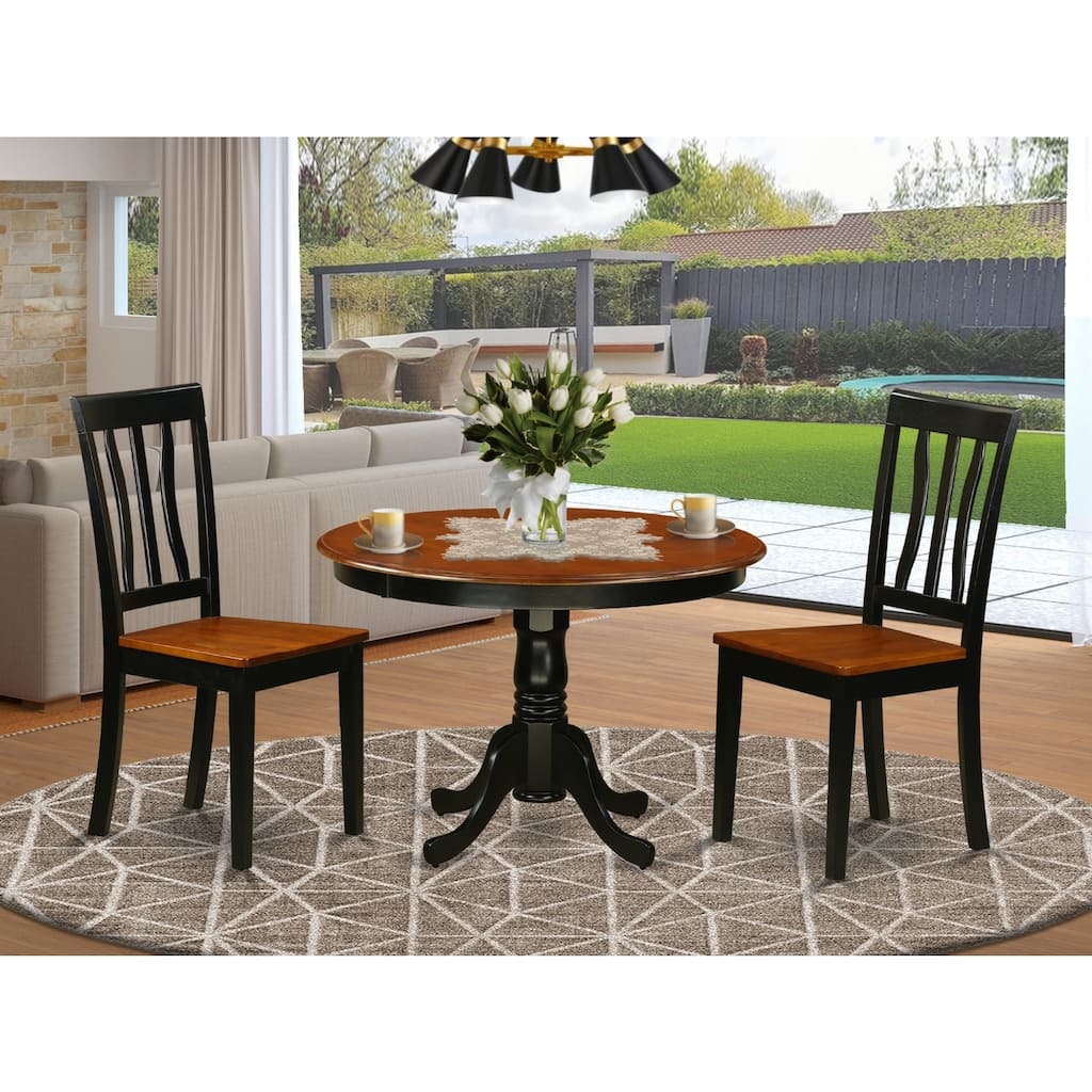 Round Kitchen Dinette Set - 42 Inch Table & 4 Chairs - Dining Room Table Set