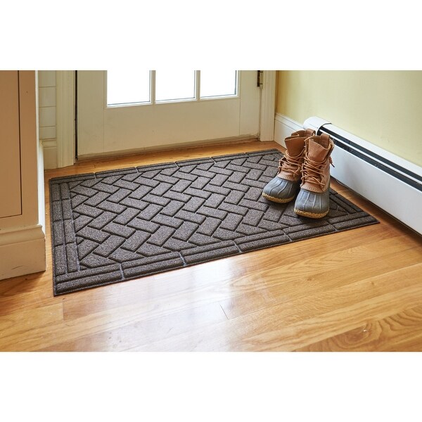 Mats Inc. Aqua Thirst Rubber Back Brick Door Mat - 1'6