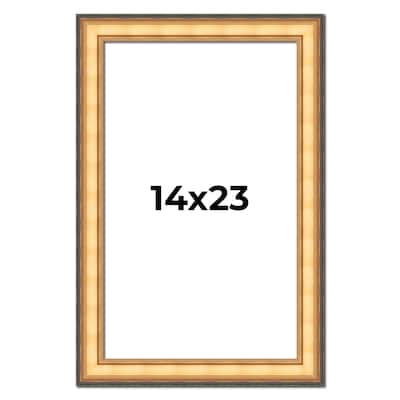 14x23 Frame Gold Plein Aire Solid Wood Picture Frame Width 2 Inches |
