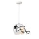 preview thumbnail 3 of 3, Polaris 1-Light White Helmet Pendant Light with Resin Shade for Kids