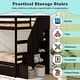 preview thumbnail 18 of 28, Costway Twin Over Twin Bunk Bed with Storage Stairs & Drawers - See Details