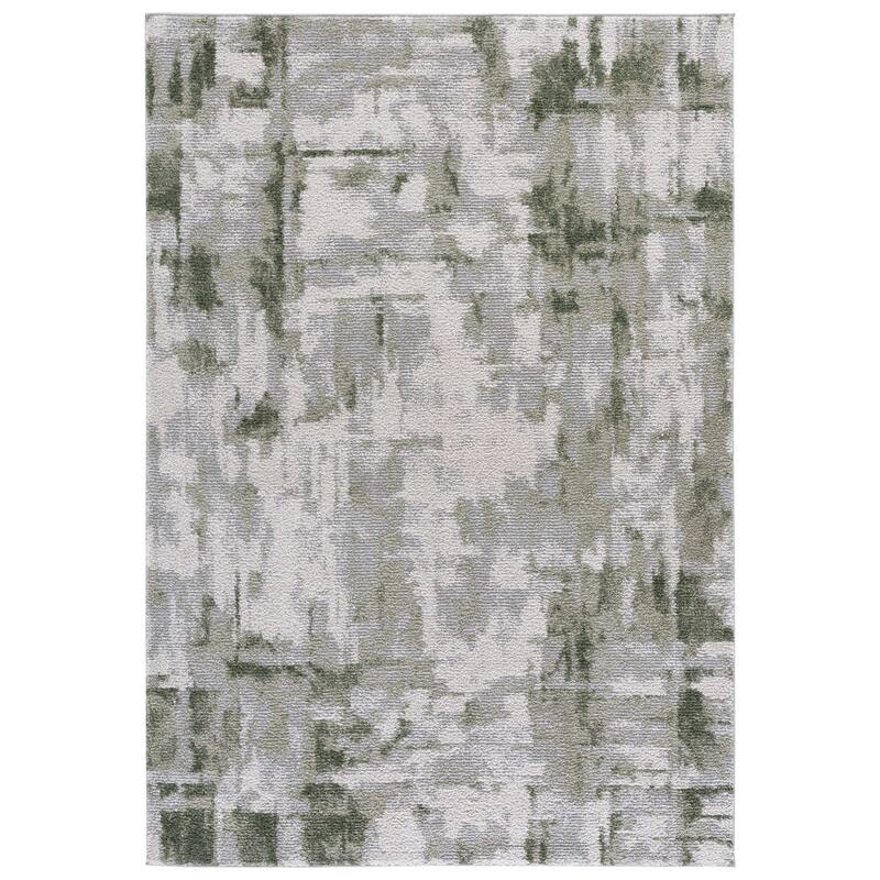 SAFAVIEH Wave Assi Modern Rug - 5'3" x 7'6" - Ivory/Green