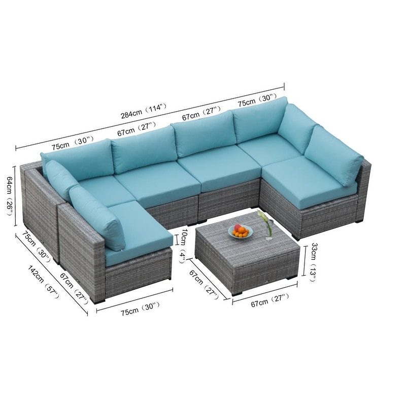Broyerk 7 piece hot sale sectional