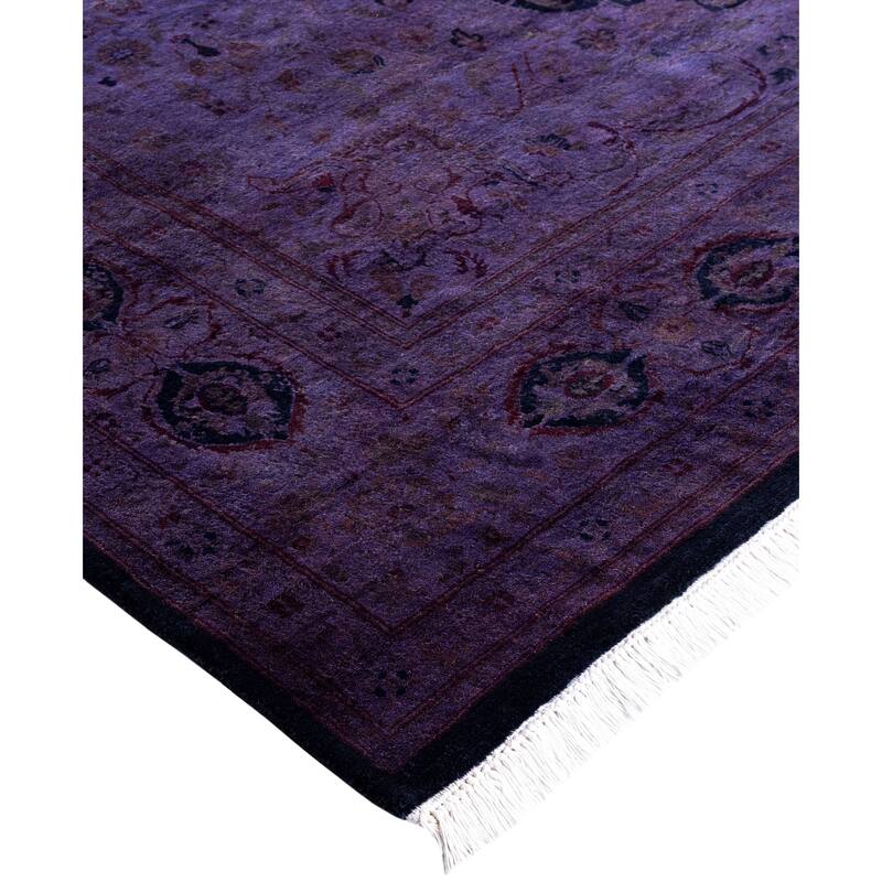 Overdyed One-of-a-Kind Hand-Knotted Area Rug - Purple - 6' 0" x 9' 6"