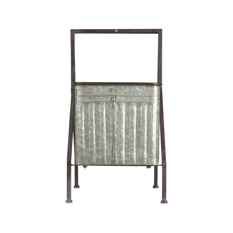 Metal Bucket/Planter on Stand