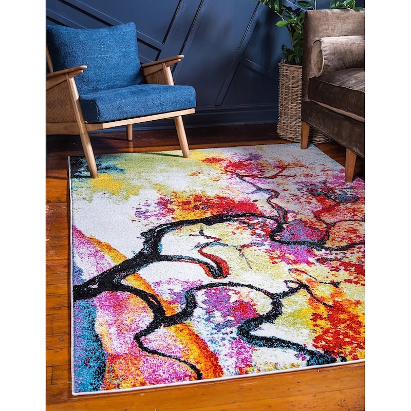 Contemporary Noach Collection Area Rug - 6'x9' - Ivory