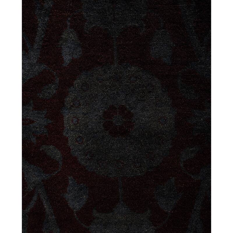 Overdyed One-of-a-Kind Hand-Knotted Area Rug - Black - 6' 2" x 9' 4"