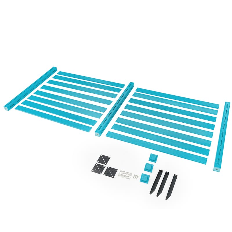 Courtyard Privacy Fence No Pit Digging Type, More Convenient For Outdoor Installation,2,4-Panel - 39.3 in. W x 35.6 in. H