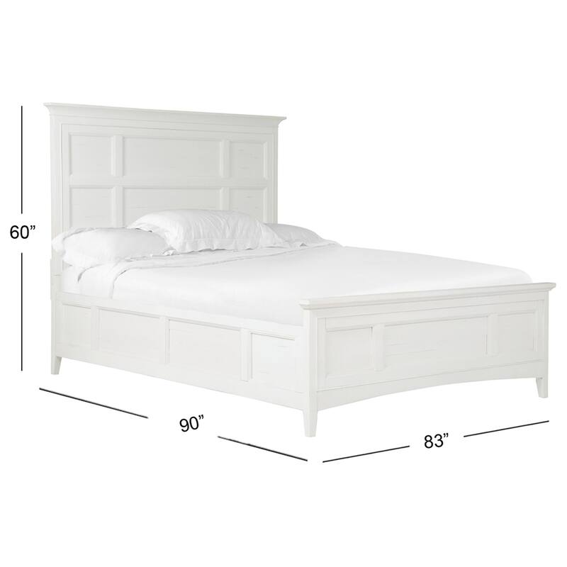 Magnussen Home Heron Cove Chalk White And Dovetail Grey Panel Bed