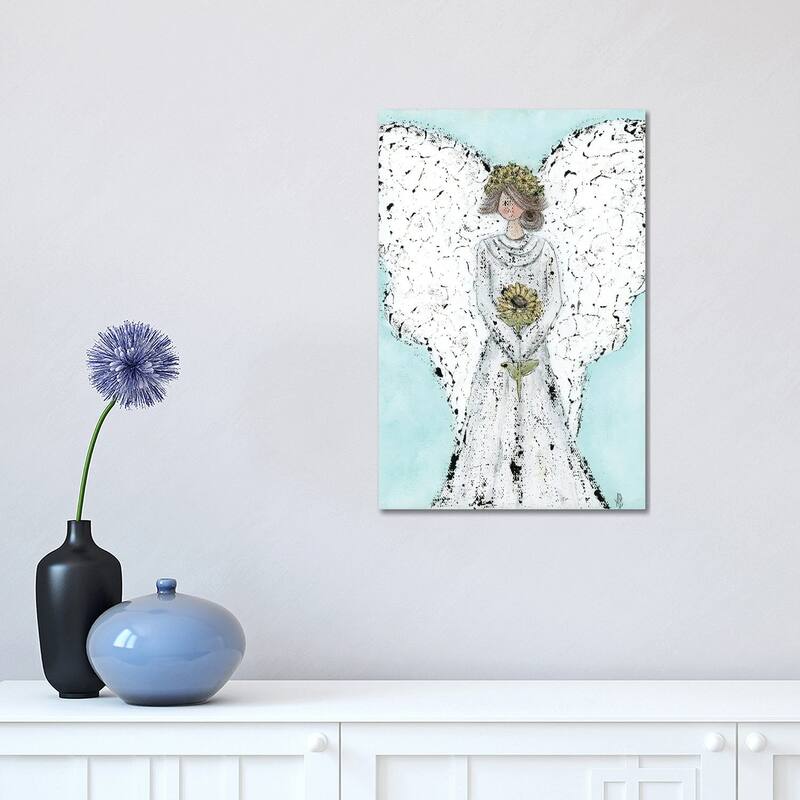 iCanvas "Sunflower Angel" by Ashley Bradley Canvas Print - 18x12x1.5