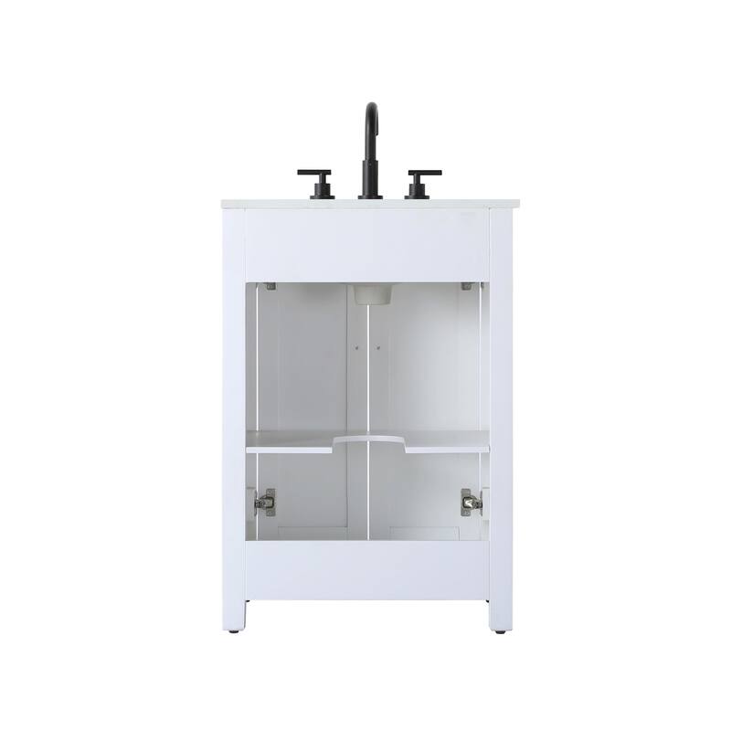 Elegant Lighting VF29524 Alina 24" Free Standing Single Basin Vanity