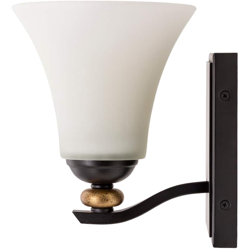 Artistic Weavers Monnie Traditional Frosted Glass Wall Sconce - 8"H x 6.125"W x 7.5"D