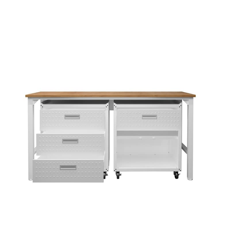 3-Piece Fortress Mobile Space-Saving Garage Cabinet and Worktable 5.0