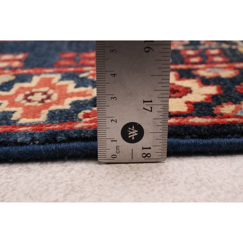 ECARPETGALLERY Hand-knotted Uzbek Ghazni Navy Wool Rug - 4'0 x 5'9